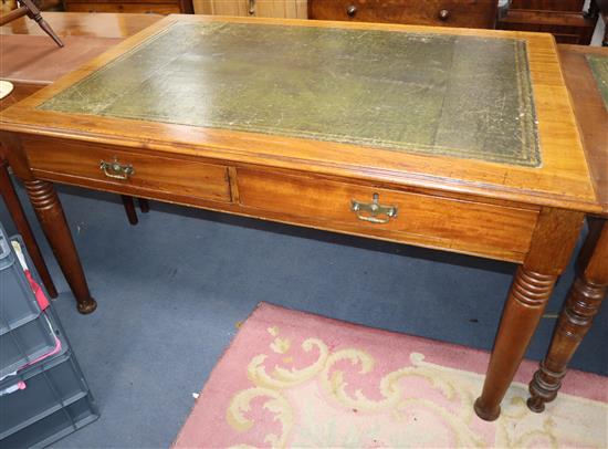 A Victorian mahogany partners writing table Length 148cm